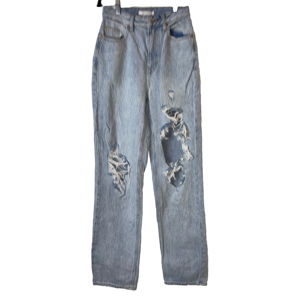 PacSun Women 25 90's Boyfriend Jeans Light Wash Thrashed Ripped High Rise Grunge